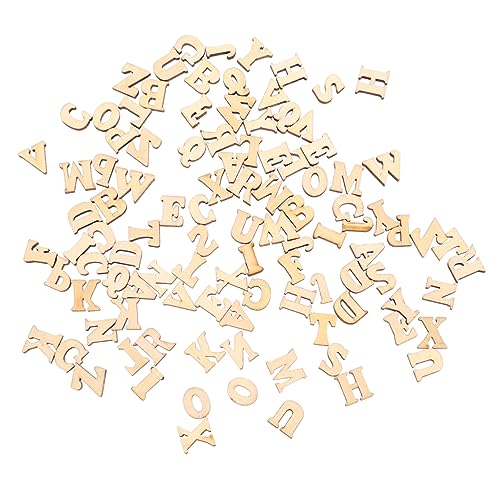 CLISPEED 100 Stück Log-briefschnalle Buchstaben Dekoration Tanne Mini Rinde Zum Basteln Geformt Alphabetisch Zubehör Wohnung Ex Dekorationen Drucken Dasselbe Handwerksbedarf Beige Hölzern von CLISPEED