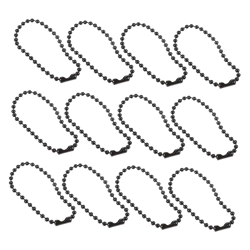 CLISPEED 100 Stück Metallkugelketten für DIY Schmuck Schlüsselanhänger und Taschenanhänger Kugelkette Schwarz für Bastelprojekte und Modeschmuck von CLISPEED