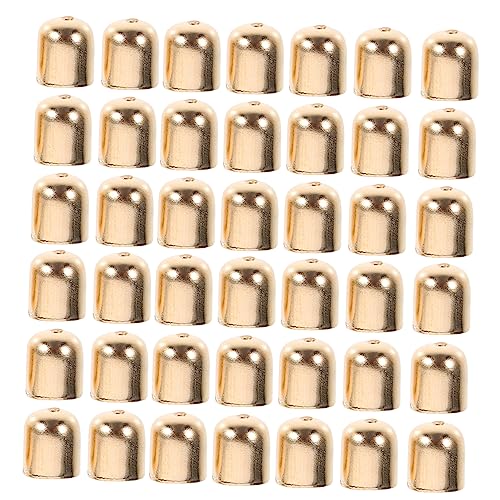 CLISPEED 100 Stück Ohrring-Zubehör Wildleder Endkappe Quaste Crimpen für Tipps Ende Perle schmuck Crimp-Endkappe Schnur Endkappe Crimp-Enden Metall Golden von CLISPEED