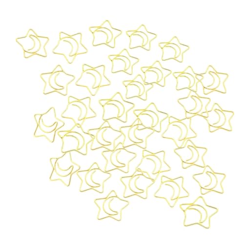 CLISPEED 100 Stück Papierklammern Sternform Metall Kleine Büroklammern Dokumentenhalter Vielseitig für Basteln Fotos Markierung Clips Goldfarben CLISPEED 100 Stück Papierklammern Sternform Metall Kleine Büroklammern Dokumentenhalter Vielseitig für Basteln Fotos Markierung Clips Goldfarben von CLISPEED