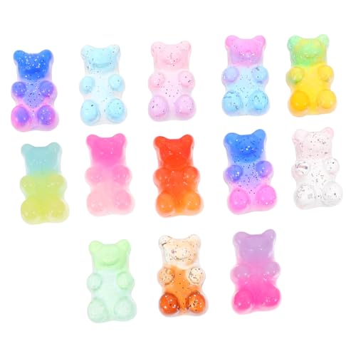 CLISPEED 100 Stück Resin Bär Charms Bastelanhänger für DIY Schmuck Zubehör Bunte Glitzer Bear Formen für Handyhüllen Dekoration Kreative Handarbeit CLISPEED 100 Stück Resin Bär Charms Bastelanhänger für DIY Schmuck Zubehör Bunte Glitzer Bear Formen für Handyhüllen Dekoration Kreative Handarbeit von CLISPEED