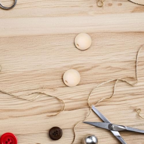 CLISPEED 100 Stück Runde Holzperlen Unbehandelte Natur Holzkugeln Zum Auffädeln Für DIY Schmuck Makramee Und Heimdekoration Handgefertigte Holz Spacer Perlen CLISPEED 100 Stück Runde Holzperlen Unbehandelte Natur Holzkugeln Zum Auffädeln Für DIY Schmuck Makramee Und Heimdekoration Handgefertigte Holz Spacer Perlen von CLISPEED