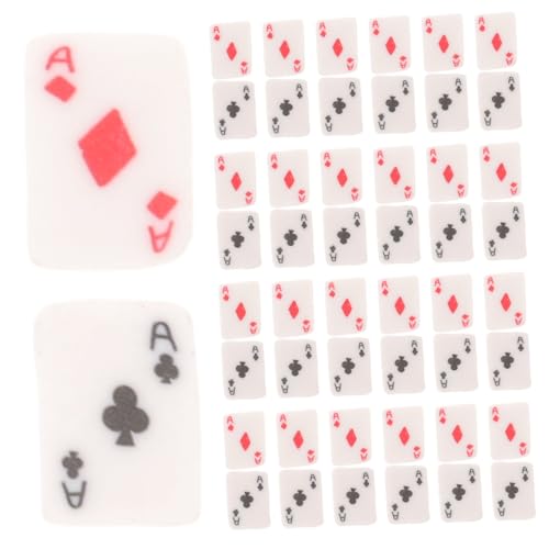 CLISPEED 100 Stück Spielkartenperlen Spacer Poker Form lose Erwachsene Anhänger aus Tonperlen Spielkartenanhänger für die Schmuckherstellung DIY-Perlen Perlenkits Perlenzauber Polymer-Ton CLISPEED 100 Stück Spielkartenperlen Spacer Poker Form lose Erwachsene Anhänger aus Tonperlen Spielkartenanhänger für die Schmuckherstellung DIY-Perlen Perlenkits Perlenzauber Polymer-Ton von CLISPEED
