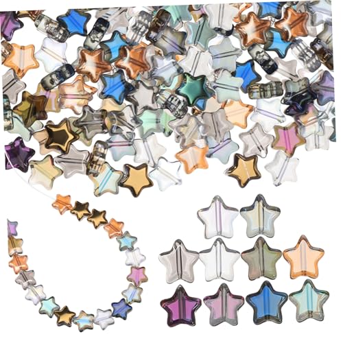 CLISPEED 100 Stück Teiliges Glasstern Perlen Fünfzackige Plattierte Abstandshalter Transparente und Blaue Farbtöne DIY Schmuckherstellung für Armbänder Halsketten und Ohrringe CLISPEED 100 Stück Teiliges Glasstern Perlen Fünfzackige Plattierte Abstandshalter Transparente und Blaue Farbtöne DIY Schmuckherstellung für Armbänder Halsketten und Ohrringe von CLISPEED