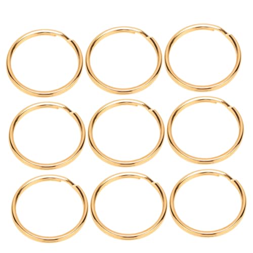 CLISPEED 100 Stück Teiliges Runde Flache Schlüsselringe Außendurchmesser aus Goldenem Metall für Schlüsselanhänger Auto DIY Schmuck Zubehör Langlebig Robust CLISPEED 100 Stück Teiliges Runde Flache Schlüsselringe Außendurchmesser aus Goldenem Metall für Schlüsselanhänger Auto DIY Schmuck Zubehör Langlebig Robust von CLISPEED