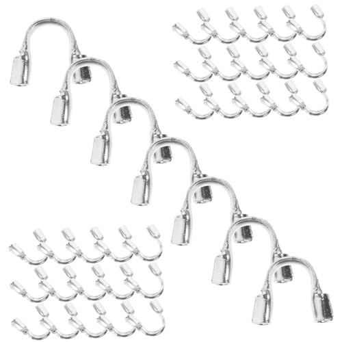 CLISPEED 100 Stück U Förmige Verschlüsse für Schmuck Drahtschutz für Armbänder und DIY Schmuckzubehör Silberfarbene Endverbinder für Kreative Bastelprojekte CLISPEED 100 Stück U Förmige Verschlüsse für Schmuck Drahtschutz für Armbänder und DIY Schmuckzubehör Silberfarbene Endverbinder für Kreative Bastelprojekte von CLISPEED