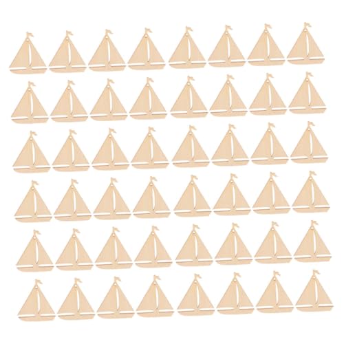 CLISPEED 100 Stück Unbemalte Holz Segelboot Bastelsets für DIY Dekorationen Malen und Basteln Nautische Themenpartys Robuste Holzmaterialien für Kreative Projekte von CLISPEED