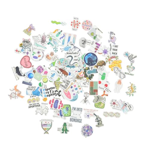 CLISPEED 100 Stück Wissenschaft Aufkleber Lustige Cartoon Sticker für Laptop Trinkflasche Koffer und Scrapbook Langlebig und Vielseitig für Kreative Projekte CLISPEED 100 Stück Wissenschaft Aufkleber Lustige Cartoon Sticker für Laptop Trinkflasche Koffer und Scrapbook Langlebig und Vielseitig für Kreative Projekte von CLISPEED