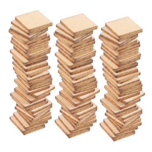 CLISPEED 100 Stück quadratische Holzspäne Unfertige DIY-Plakette DIY Bastelscheiben quadratische Scheiben Hölzern CLISPEED 100 Stück quadratische Holzspäne Unfertige DIY-Plakette DIY Bastelscheiben quadratische Scheiben Hölzern von CLISPEED