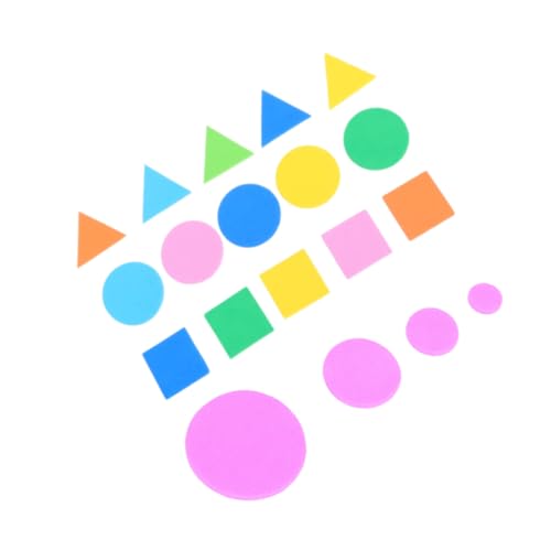 CLISPEED 1000 Stück Teiliges Selbstklebende Bunte Eva Sticker für Geometrische Formen Aufkleber Kognitive Lernsticker zum Basteln Ablösbar Vielseitig für DIY und Scrapbooking von CLISPEED