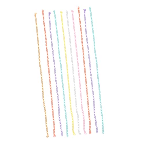 CLISPEED 10Stücke Kunststoffkette für DIY Schmuck Farbige Kabelkettenglieder für Handwerksprojekte für Brillenbänder und Zufällige Farbauswahl Langlebig und Vielseitig CLISPEED 10Stücke Kunststoffkette für DIY Schmuck Farbige Kabelkettenglieder für Handwerksprojekte für Brillenbänder und Zufällige Farbauswahl Langlebig und Vielseitig von CLISPEED