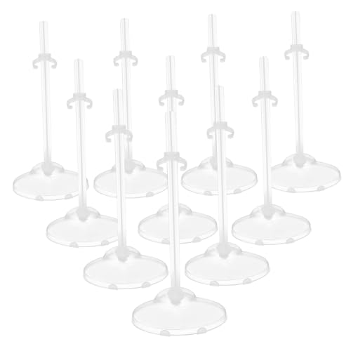 CLISPEED 10Stücke Puppenständer Teilig Verstellbar und Transparent Stabiler Puppenhalter für Verschiedene Robustes Kunststoffmaterial zur Präsentation und Aufbewahrung von Puppen von CLISPEED