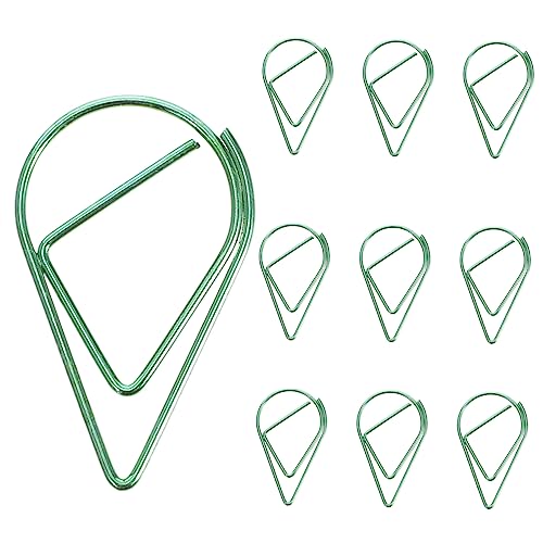 CLISPEED 10Stücke Tropfenförmige Büroklammern aus Metall Dekorative Papierclips für Schule Büro und Zuhause Vielseitig Einsetzbar für Karten Fotos Dokumente Robust und Langlebig von CLISPEED