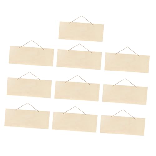 CLISPEED 10Stücke Unvollendete Hängende Holzschilder für DIY Handwerk Glatte Holzoberfläche für Kreative Weihnachts und Hochzeitsdekorationen Geschenketiketten Unlackierte Holzplatten von CLISPEED