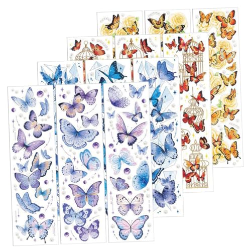 CLISPEED 12 Blatt Teiliges Retro Scrapbook Sticker Schmetterlinge aus Langlebigem Pet Material Transparente Hintergrundpapiere für DIY Tagebuch Fotoalbum und Kreative Bastelprojekte CLISPEED 12 Blatt Teiliges Retro Scrapbook Sticker Schmetterlinge aus Langlebigem Pet Material Transparente Hintergrundpapiere für DIY Tagebuch Fotoalbum und Kreative Bastelprojekte von CLISPEED