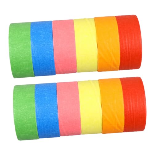 CLISPEED 12 Rollen Farbiges Masking Tape Vielseitiges Labelling Klebeband für DIY Malerarbeiten Basteln und Beschriftungen Haftet Papier CLISPEED 12 Rollen Farbiges Masking Tape Vielseitiges Labelling Klebeband für DIY Malerarbeiten Basteln und Beschriftungen Haftet Papier von CLISPEED