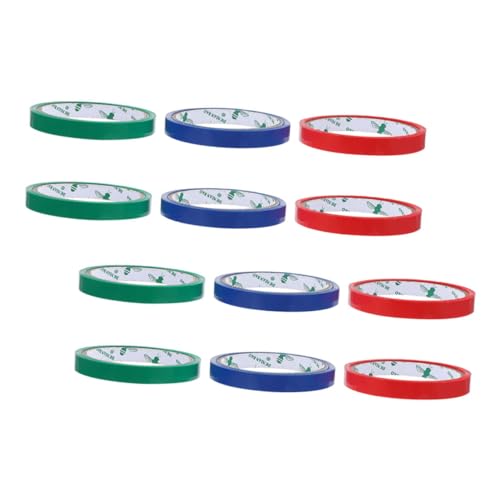 CLISPEED 12 Rollen Pet Klebeband für Beutelverschluss Supermarkt Verpackungsband in Farben Rot Blau Grün Je Stark Haftendes Reißfestes Verpackungsband für Beutelverschlussgeräte von CLISPEED