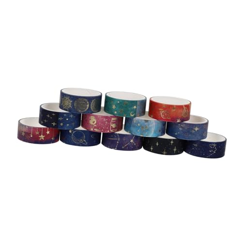 CLISPEED 12 Rollen Teiliges Washi Tape Dekorative Papier Klebebänder für DIY Scrapbooking Leicht Abziehbar Rückstandsfrei für Tagebücher Karten und Geschenkverpackungen CLISPEED 12 Rollen Teiliges Washi Tape Dekorative Papier Klebebänder für DIY Scrapbooking Leicht Abziehbar Rückstandsfrei für Tagebücher Karten und Geschenkverpackungen von CLISPEED