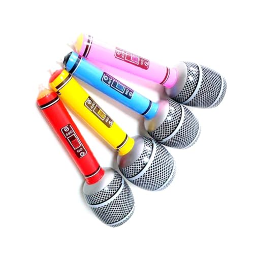 CLISPEED 12 Stück Aufblasbare Mikrofone aus PVC für Strandfeiern und Kindergeburtstage Zufällige Farben Party Requisiten für Spaß und Unterhaltung Zufällige Farbe Zufällige Farbe von CLISPEED