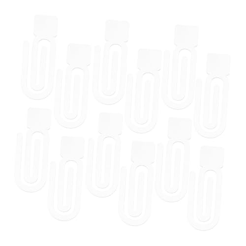 CLISPEED 12 Stück Jumbo Papierklammern für Sublimation Diy Lesezeichen Transparente Büroklammern für Schule Büro und Kreative Projekte von CLISPEED