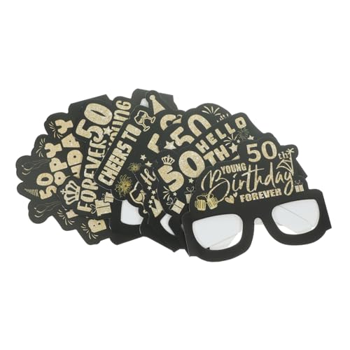 CLISPEED 12 Stück Papier Geburtstag Partybrille für Geburtstag Lustige Dekoration Wiederverwendbare Brillen für Unvergessliche bei Feierlichkeiten CLISPEED 12 Stück Papier Geburtstag Partybrille für Geburtstag Lustige Dekoration Wiederverwendbare Brillen für Unvergessliche bei Feierlichkeiten von CLISPEED