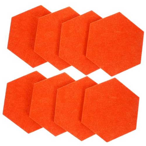 CLISPEED 12 Stück Sechseckige Filztafeln Für Abnehmbare Akustische Sechseck Pinnwand Nachrichtentafel Für Fotos Schalldämmung Filzmatte Büro Nachrichtentafel Anzeigetafel Orange von CLISPEED