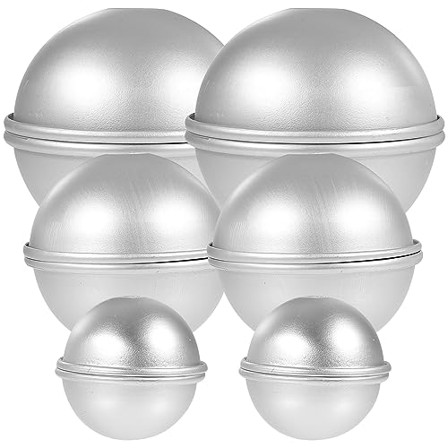 CLISPEED 12 Stück Teiliges Aluminium Halbkugel Backform für Diy Seifen Badebomben Kuchen und Eiscreme Einfaches Entformen Geeignet für Zuhause und Backstuben von CLISPEED