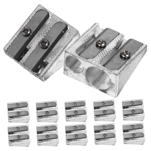 CLISPEED 12 Stück Teiliges Bleistiftspitzer aus Aluminiumlegierung Doppellochig Langlebig und Handlich Manuell Geeignet für Schule Büro und Künstler Wiederverwendbar für Dicke und Dünne CLISPEED 12 Stück Teiliges Bleistiftspitzer aus Aluminiumlegierung Doppellochig Langlebig und Handlich Manuell Geeignet für Schule Büro und Künstler Wiederverwendbar für Dicke und Dünne von CLISPEED