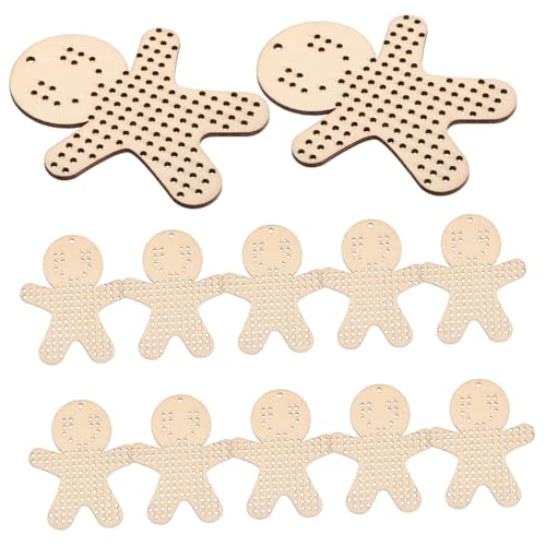 CLISPEED 12 Stück Teiliges Diy Holzkreuzstich Ornament Naturbelassene Holzscheiben Lebkuchenmann Form zum Sticken Handarbeiten Einfache Anleitung Kreative Wohnraumdekoration CLISPEED 12 Stück Teiliges Diy Holzkreuzstich Ornament Naturbelassene Holzscheiben Lebkuchenmann Form zum Sticken Handarbeiten Einfache Anleitung Kreative Wohnraumdekoration von CLISPEED
