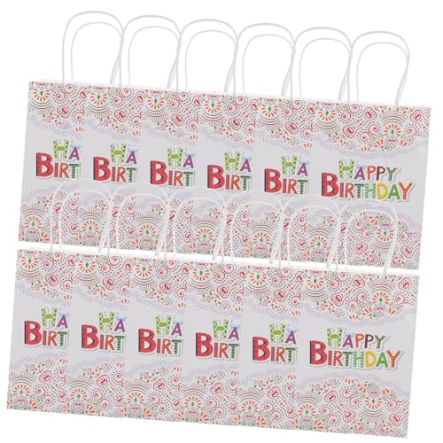 CLISPEED 12 Stück Teiliges Geburtstags Geschenktüten aus Robustem Kraftpapier mit Kreativen Cartoon Motiven Stabilem Boden und Großer Kapazität für Kinderparty Goodie Bags Süßigkeiten und CLISPEED 12 Stück Teiliges Geburtstags Geschenktüten aus Robustem Kraftpapier mit Kreativen Cartoon Motiven Stabilem Boden und Großer Kapazität für Kinderparty Goodie Bags Süßigkeiten und von CLISPEED