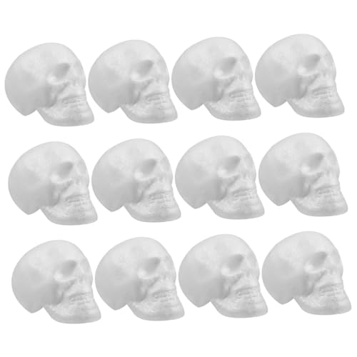 CLISPEED 12 Stück Teiliges Halloween Dekoration Schaumstoff Schädelkopf Anhänger für DIY Gespenster für Partys und Gruselhäuser CLISPEED 12 Stück Teiliges Halloween Dekoration Schaumstoff Schädelkopf Anhänger für DIY Gespenster für Partys und Gruselhäuser von CLISPEED