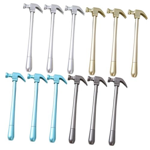 CLISPEED 12 Stück Teiliges Hammer Form Kugelschreiber Kreative Gelstifte mit Rutschfestem Design Handliche Langlebiges als Schulstifte und Party Mitgebsel in Gold Silber Blau CLISPEED 12 Stück Teiliges Hammer Form Kugelschreiber Kreative Gelstifte mit Rutschfestem Design Handliche Langlebiges als Schulstifte und Party Mitgebsel in Gold Silber Blau von CLISPEED
