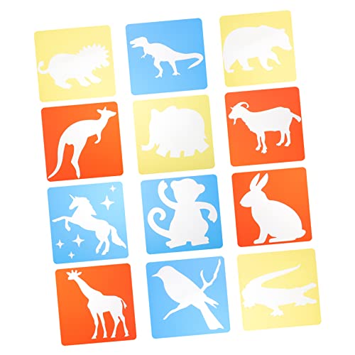 CLISPEED 12 Stück Teiliges Kunststoff Schablonen mit Tiermotiven Wiederverwendbare Hohl Geschnittene Zeichenvorlagen für Fördert Kreativität und Spielerisches Lernen im Basteln und Malen CLISPEED 12 Stück Teiliges Kunststoff Schablonen mit Tiermotiven Wiederverwendbare Hohl Geschnittene Zeichenvorlagen für Fördert Kreativität und Spielerisches Lernen im Basteln und Malen von CLISPEED