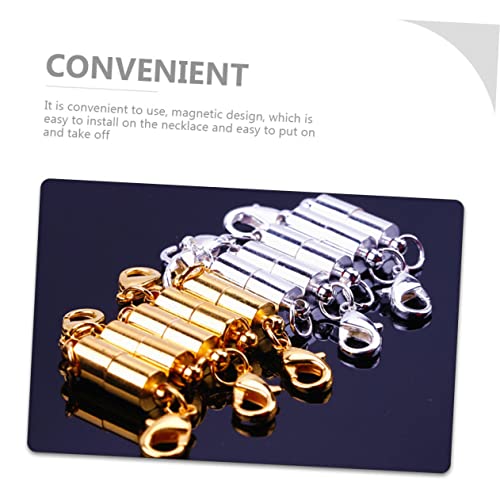 CLISPEED 12 Stück Teiliges Magnetverschluss aus Runde Magnetische Karabiner für DIY Schmuck Langlebige Halsketten und Armbandverschlüsse Gold und Silber Einfaches Einhändig Tragen CLISPEED 12 Stück Teiliges Magnetverschluss aus Runde Magnetische Karabiner für DIY Schmuck Langlebige Halsketten und Armbandverschlüsse Gold und Silber Einfaches Einhändig Tragen von CLISPEED