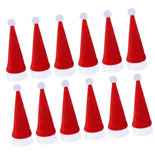 CLISPEED 12 Stück Teiliges Mini Weihnachtsmützen aus Weichem Wiederverwendbare Candy und Flaschenhüte Atmungsaktiv und Leicht Weihnachtsdeko für Süßigkeiten Flaschen und Puppen CLISPEED 12 Stück Teiliges Mini Weihnachtsmützen aus Weichem Wiederverwendbare Candy und Flaschenhüte Atmungsaktiv und Leicht Weihnachtsdeko für Süßigkeiten Flaschen und Puppen von CLISPEED
