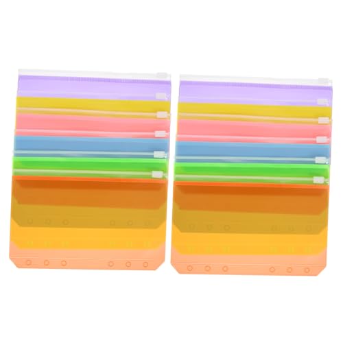 CLISPEED 12 Stück Teiliges PVC Zipper Binder Pouch Ordner Taschen Transparente Dokumenten und Ticket Aufbewahrungstaschen in Farben Langlebig und Vielseitig für Büro Schule Reisen CLISPEED 12 Stück Teiliges PVC Zipper Binder Pouch Ordner Taschen Transparente Dokumenten und Ticket Aufbewahrungstaschen in Farben Langlebig und Vielseitig für Büro Schule Reisen von CLISPEED