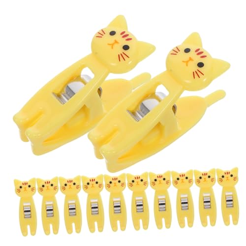 CLISPEED 12 Stück Teiliges Set Niedliche Cartoon Büroklammern für Schreibtisch Vielseitige Organizer und Snackbeutel Verschlüsse für Zuhause Büro und Reisen von CLISPEED