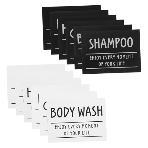 CLISPEED 12 Stück Teiliges Wasserdichter Badetiketten Wiederbefüllbare Aufkleber für Shampoo Conditioner Lotion Seife Klare Sichtbarkeit Geeignet für Glasflaschen und Badezimmerbehälter CLISPEED 12 Stück Teiliges Wasserdichter Badetiketten Wiederbefüllbare Aufkleber für Shampoo Conditioner Lotion Seife Klare Sichtbarkeit Geeignet für Glasflaschen und Badezimmerbehälter von CLISPEED