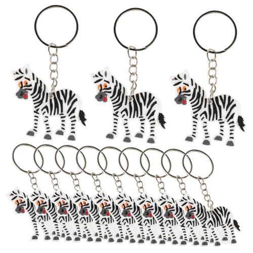 CLISPEED 12 Stück Teiliges Zebra Schlüsselanhänger Süße Tier Designs Praktische Schlüsselringe und Taschenanhänger als Partygeschenke für Persönliche Dekoration CLISPEED 12 Stück Teiliges Zebra Schlüsselanhänger Süße Tier Designs Praktische Schlüsselringe und Taschenanhänger als Partygeschenke für Persönliche Dekoration von CLISPEED