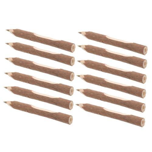 CLISPEED 12 Stücke Holz Kugelschreiber Kreative Kugelschreiber Studenten Kugelschreiber Kreative Kugelschreiber Schwarze Kugelschreiber von CLISPEED