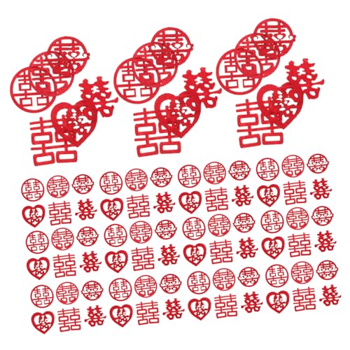 CLISPEED 120 Stück Chinesisches Hochzeitskonfetti mit Zeichen Romantische Tischdekoration aus Vliesstoff Leichte Streudeko für Hochzeit Valentinstag Heiratsanträge und Party CLISPEED 120 Stück Chinesisches Hochzeitskonfetti mit Zeichen Romantische Tischdekoration aus Vliesstoff Leichte Streudeko für Hochzeit Valentinstag Heiratsanträge und Party von CLISPEED