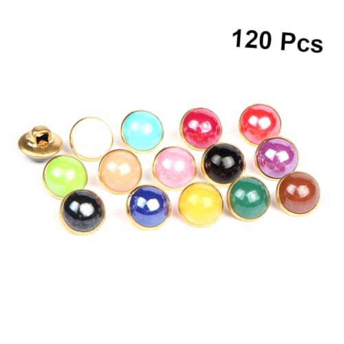 CLISPEED 120 Stück Perlenknöpfe Runde Perlenkappen Kupferbasis Bunte Mischfarben Nähen Basteln Scrapbooking Knöpfe für DIY Kleidungsschmuck CLISPEED 120 Stück Perlenknöpfe Runde Perlenkappen Kupferbasis Bunte Mischfarben Nähen Basteln Scrapbooking Knöpfe für DIY Kleidungsschmuck von CLISPEED