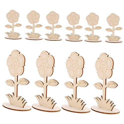 CLISPEED 12Stücke Unfertige Holzblumen Ausschnitte für DIY Handwerk zum Bemalen und Dekorieren von Hochzeiten Tischen und Geschenken und Bastelprojekte von CLISPEED