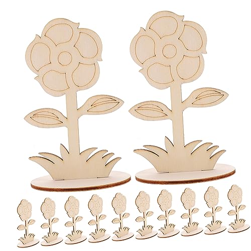 CLISPEED 12Stücke Unvollendete Holzblumen zum DIY Bastelset für Blumendekoration für Frühling Hochzeiten und Feste CLISPEED 12Stücke Unvollendete Holzblumen zum DIY Bastelset für Blumendekoration für Frühling Hochzeiten und Feste von CLISPEED