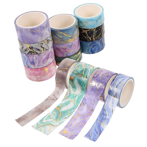 CLISPEED 14 Rollen Washi Tape mit Marmor Muster Dekoratives Scrapbooking Klebeband Leicht Abreißbar Klebt Fest ohne Rückstände für DIY und Geschenkverpackungen CLISPEED 14 Rollen Washi Tape mit Marmor Muster Dekoratives Scrapbooking Klebeband Leicht Abreißbar Klebt Fest ohne Rückstände für DIY und Geschenkverpackungen von CLISPEED
