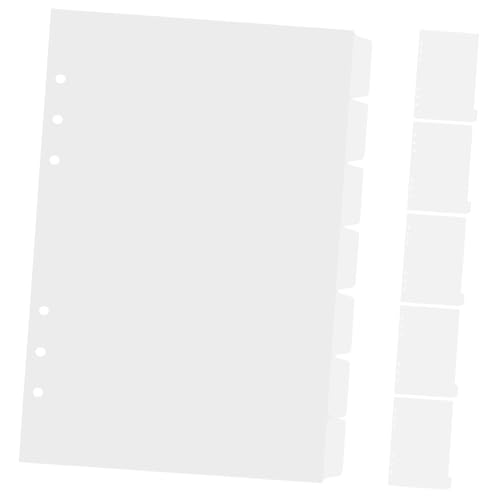 CLISPEED 14 Stück Ringbuch Trennblätter Transparente PVC Registerkarten für Notizbuch DIY Haushaltsbuch und Journal Nutzung Praktische und Ästhetische Ordnerteiler von CLISPEED