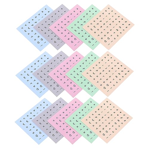 CLISPEED 15 Blatt Dekorative Alphabet Aufkleber Süße Kleine Buchstabensticker für Scrapbooking und DIY Projekte Vielseitig Einsetzbar Glatten Oberflächen Zufälligen Farben Zufällige Farbe von CLISPEED