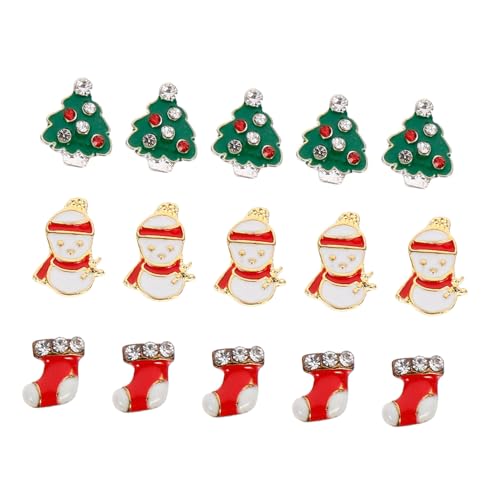 CLISPEED 15 Stück Teiliges Weihnachts Nail Art Charms aus Hochwertiger Legierung Kreative Xmas Designs Kompakte für Natürliche Maniküre Vielseitige Nageldekoration für DIY Nail Art CLISPEED 15 Stück Teiliges Weihnachts Nail Art Charms aus Hochwertiger Legierung Kreative Xmas Designs Kompakte für Natürliche Maniküre Vielseitige Nageldekoration für DIY Nail Art von CLISPEED