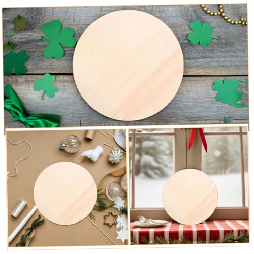 CLISPEED 15 Stück Unbehandelte Runde Holzscheiben Naturholz Blanke Holzplatten für Diy Basteln Türschild Malerei Rustikale Holzscheiben von CLISPEED