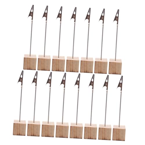 CLISPEED 15 Stück Vintage Holz Tischkartenhalter Teilig Stabiler Fotohalter für Menükarten Notizen Visitenkarten Robustes Design für Hochzeiten für Tischdekoration Veranstaltungen von CLISPEED